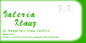 valeria klauz business card