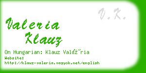 valeria klauz business card